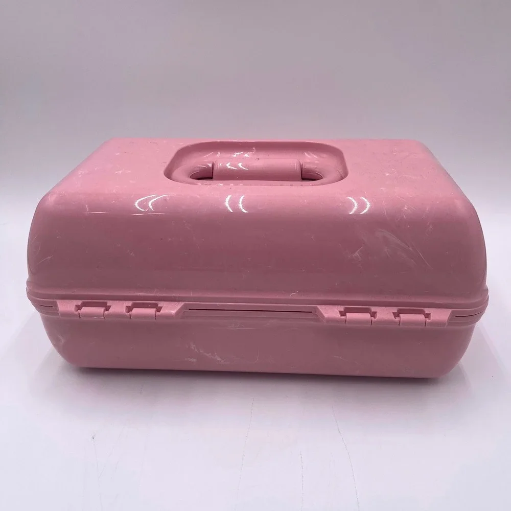 Caboodles On-the-Go Girl Pink Marble Makeup Case Organizer Mirror CAB56264T